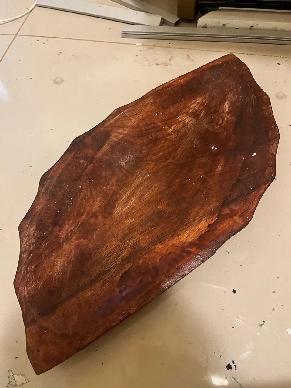 Gamela fruteira de madeira rústica 