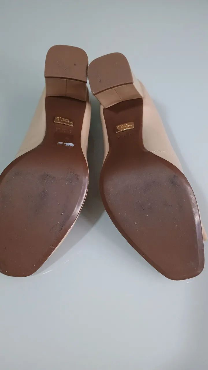 Scarpin Jorge Bischoff Bege com Detalhe de Laço - 35 - Foto 3