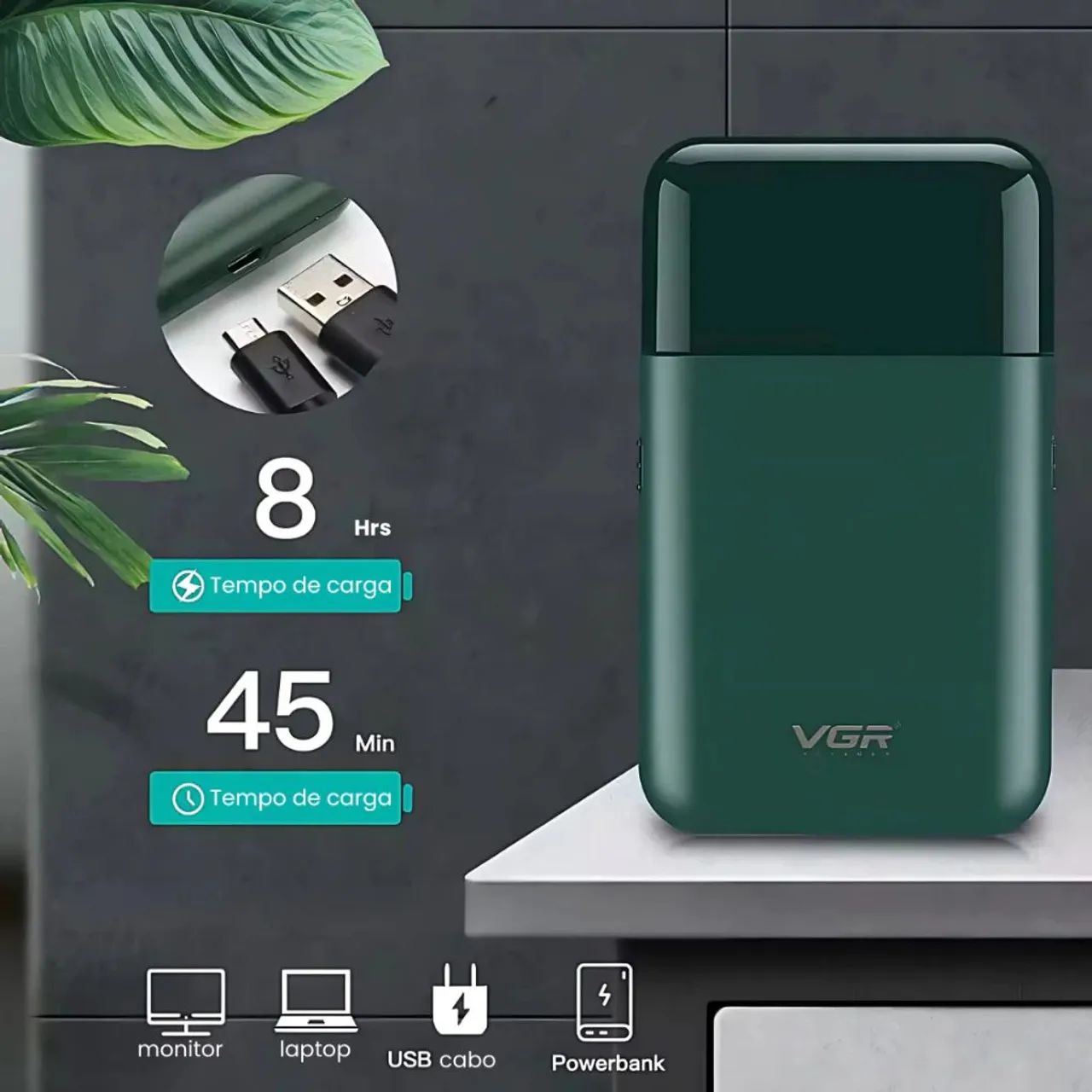 Barbeador Elétrico - Lâmina de Corte Próximo e USB - Foto 2
