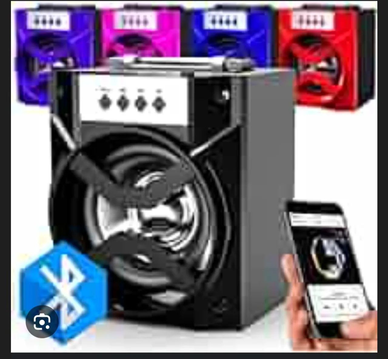 Caixa som bluetoff pendrive e cartao