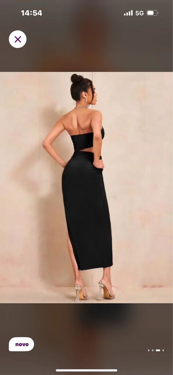 Vestido Preto Fenda Lateral - Foto 2