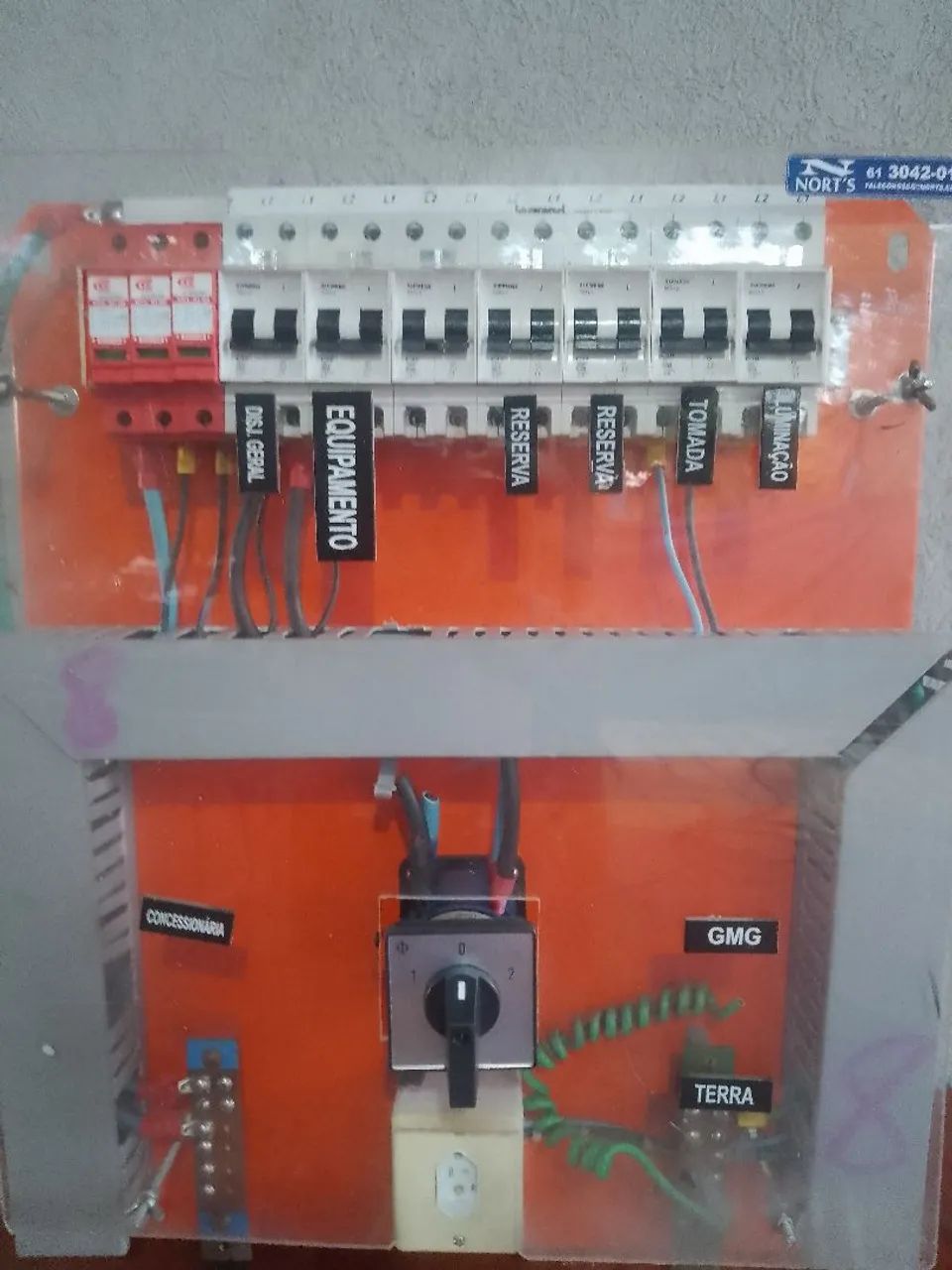 Quadro de energia indústrial