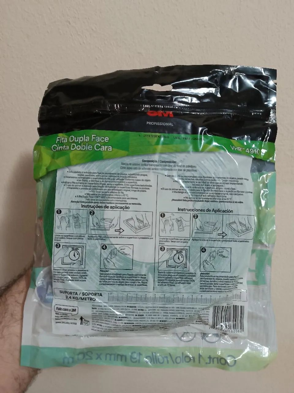 Fita Dupla Face 3M Profissional 19mm X 20m - Foto 2