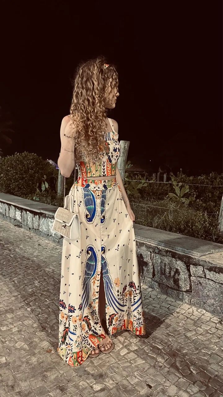 Conjunto estampado saia longa - Foto 2