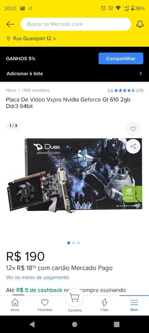 Placa de vídeo 170