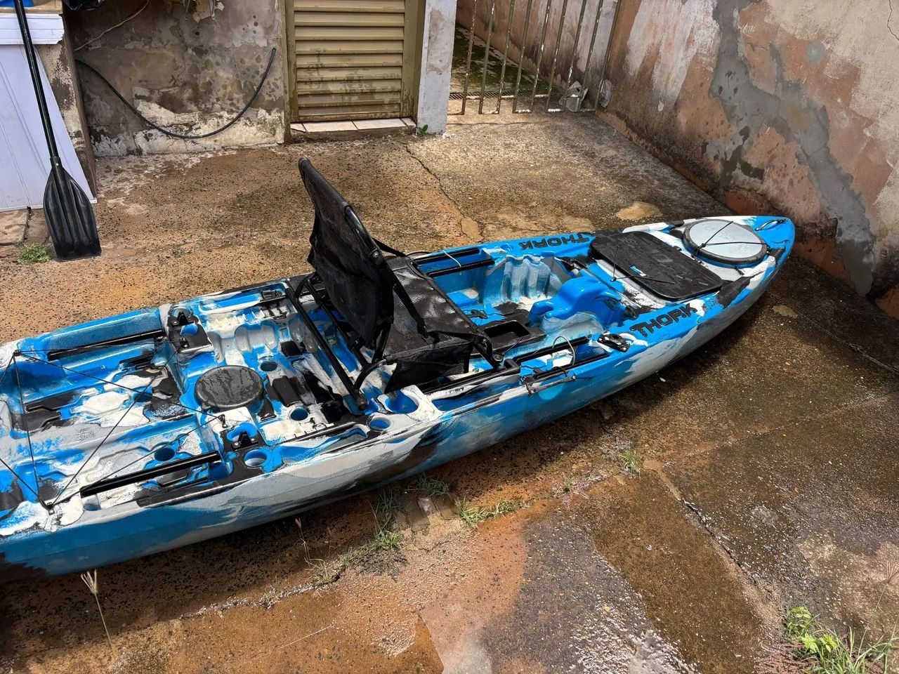 Caiaque thork com suporte pra motor eletrico ou gasolina com todos acessorios  - Foto 4