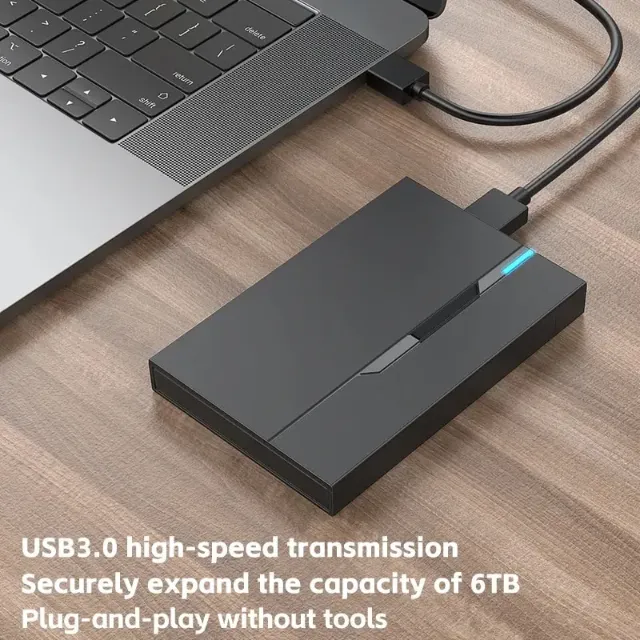 Case HD Externo USB 3.0 - Compatível com SATA 2.5" e Tipo-C