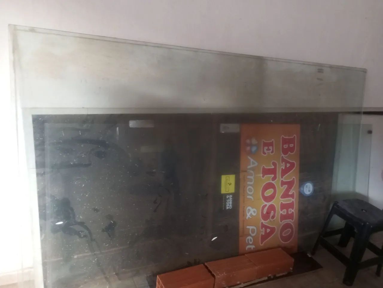 Porta de vidro temperado grande