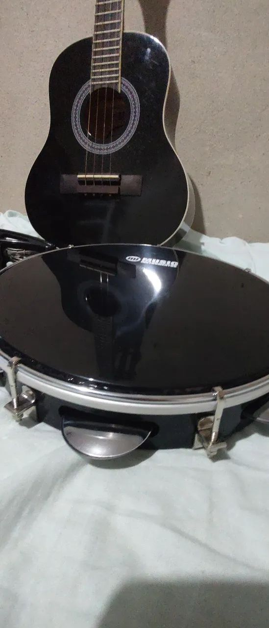 Kit pagode cavaco pandeiro pandeirola cordas novas palheta cabo p10 afinador  - Foto 3