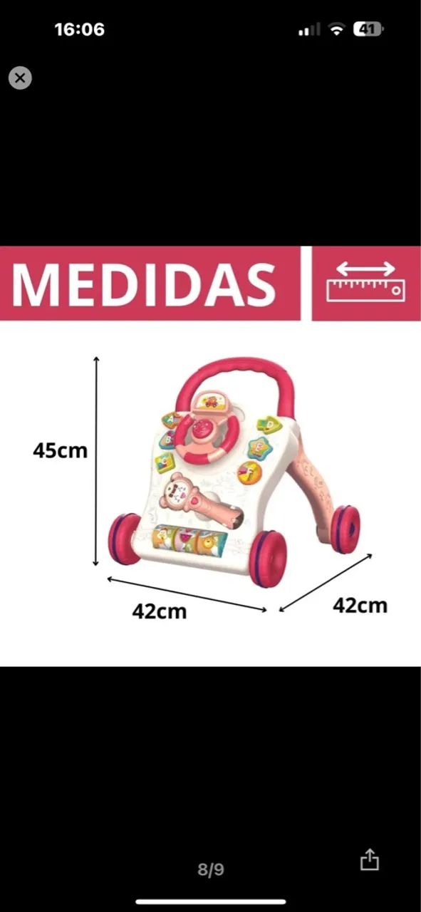 Andados e Apoiador Infantil Didatico Musical Rosa - Zoop Toys - Foto 6