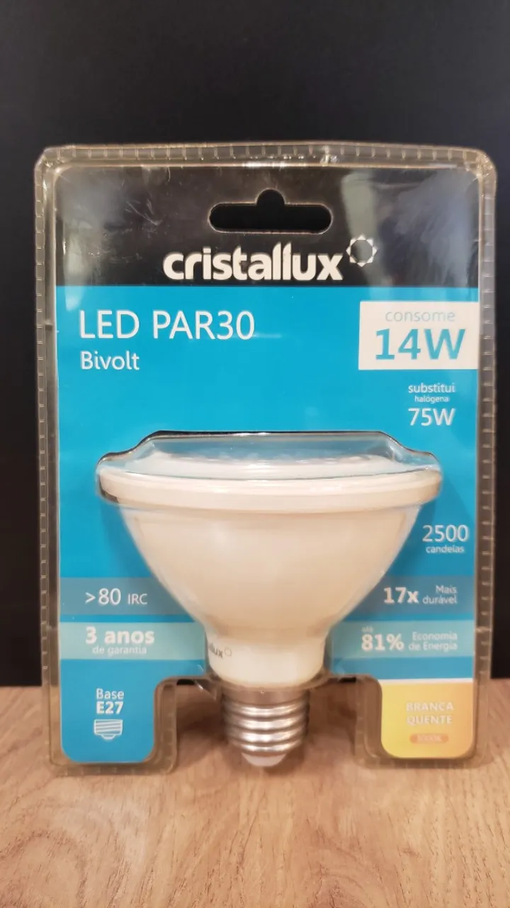 VENDO JOGO DE 5 LÂMPADAS LED PAR30 CRISTALLUX 14W
