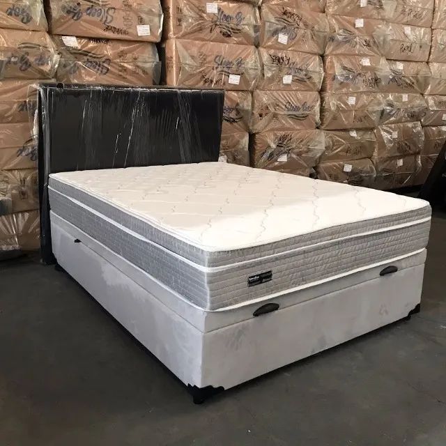 Cama Box Casal Baú + Colchão D33 Molas   - Foto 3