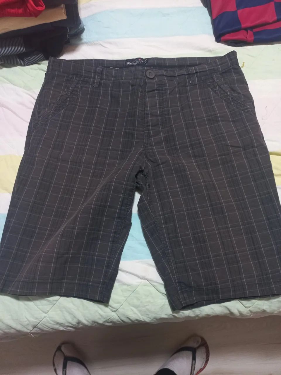 Bermuda xadrez masculina