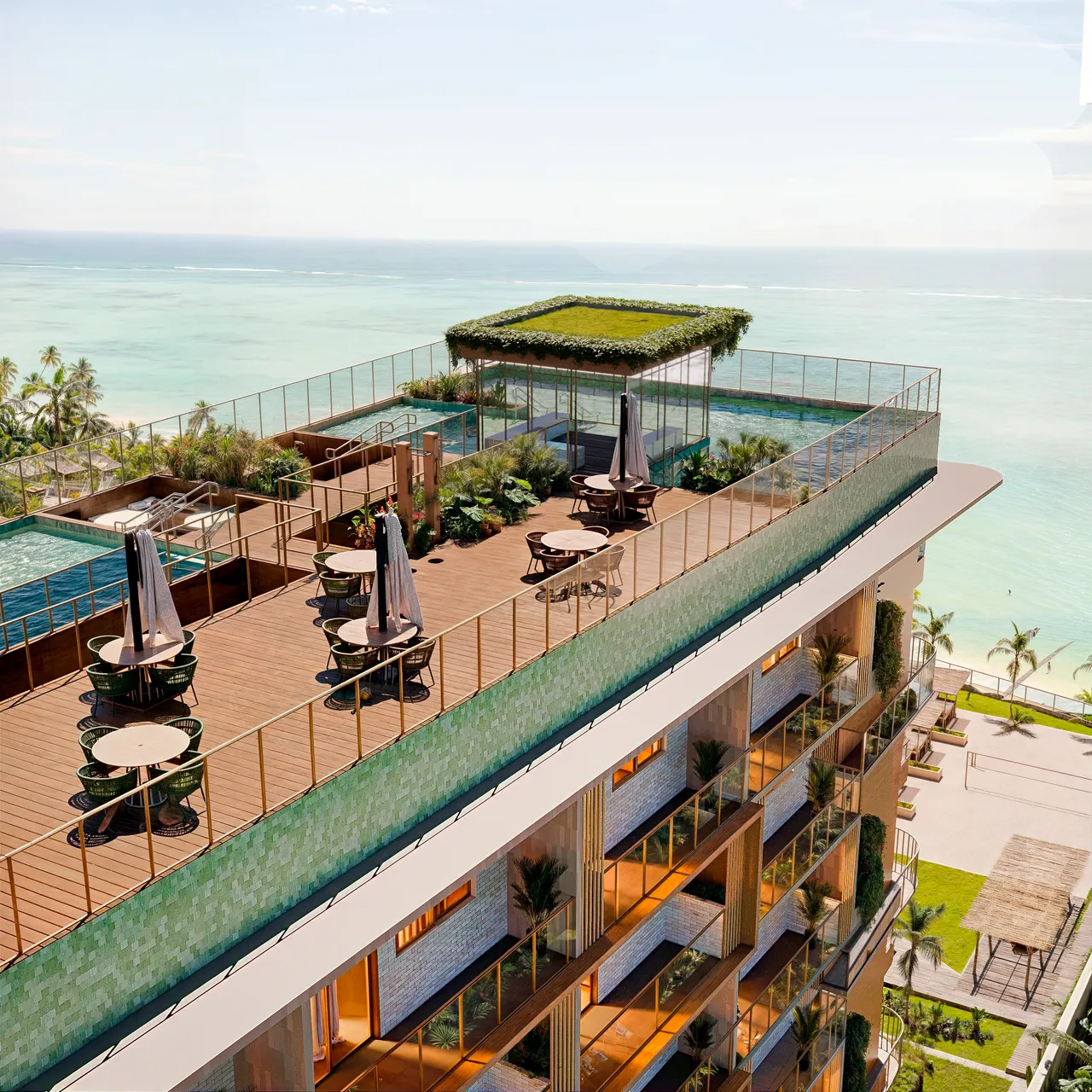 PRAIA DO ANTUNES (MARAGOGI) - FLAT COM GARDEN, 40m² frente mar
