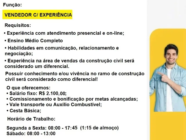 Vendedor Experiêencia