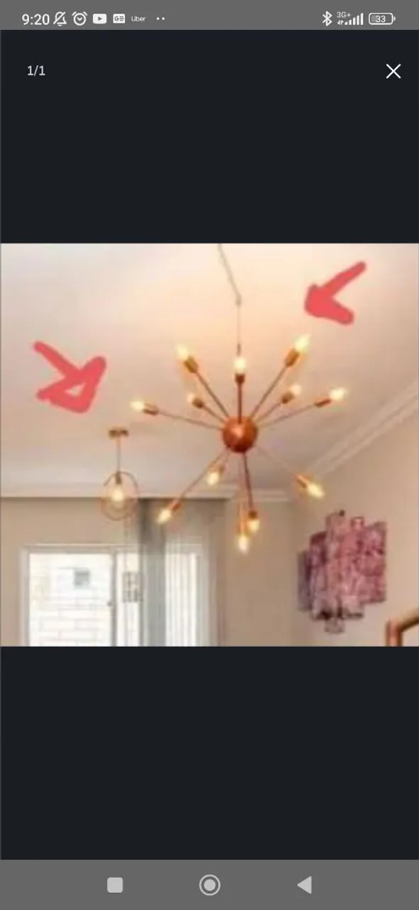 Lustre moderno cor bronze