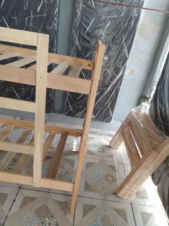 Beliche de madeira maciça eucalipto bem reforçado  - Foto 2