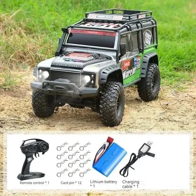 Carro de controle remoto landrover defender Crawler 4x4 off-road 1:10 47CM - Foto 6