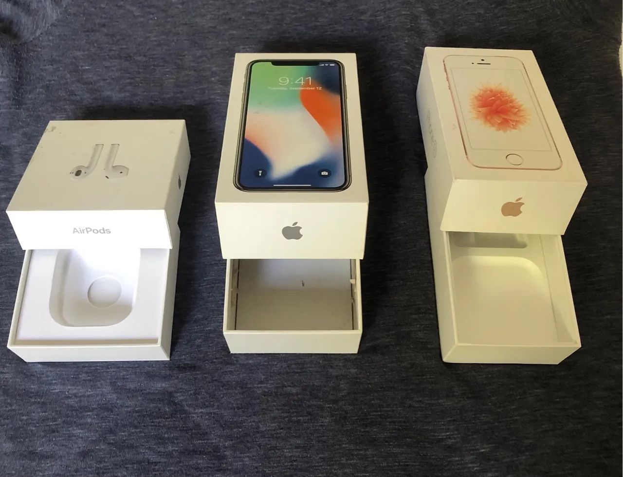 Lote Caixa IPhone SE, X, Fone Ouvido - Foto 2