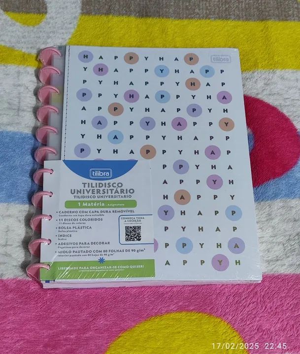 Tilidisco Universitário Happy - 1 Matéria