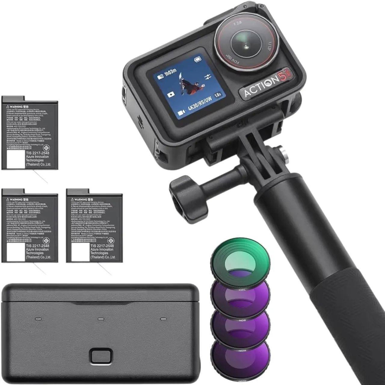 Dji osmo action 5 pro + kit filtro 