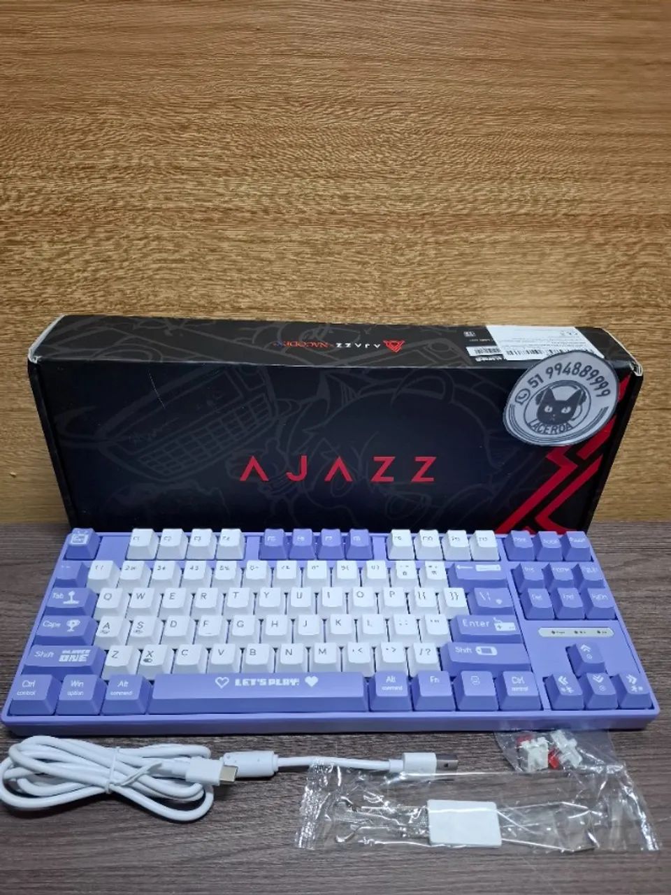 Teclado Mecânico Ajazz AK870MC, 80%, TKL, Rainbow, Switch Red(vermelho) [NOVO] - Foto 4