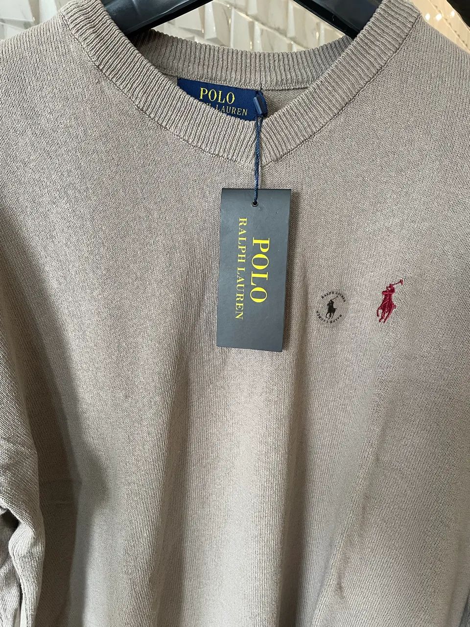 Suéter masculino premium PRL cor marrom - Tamanho GG