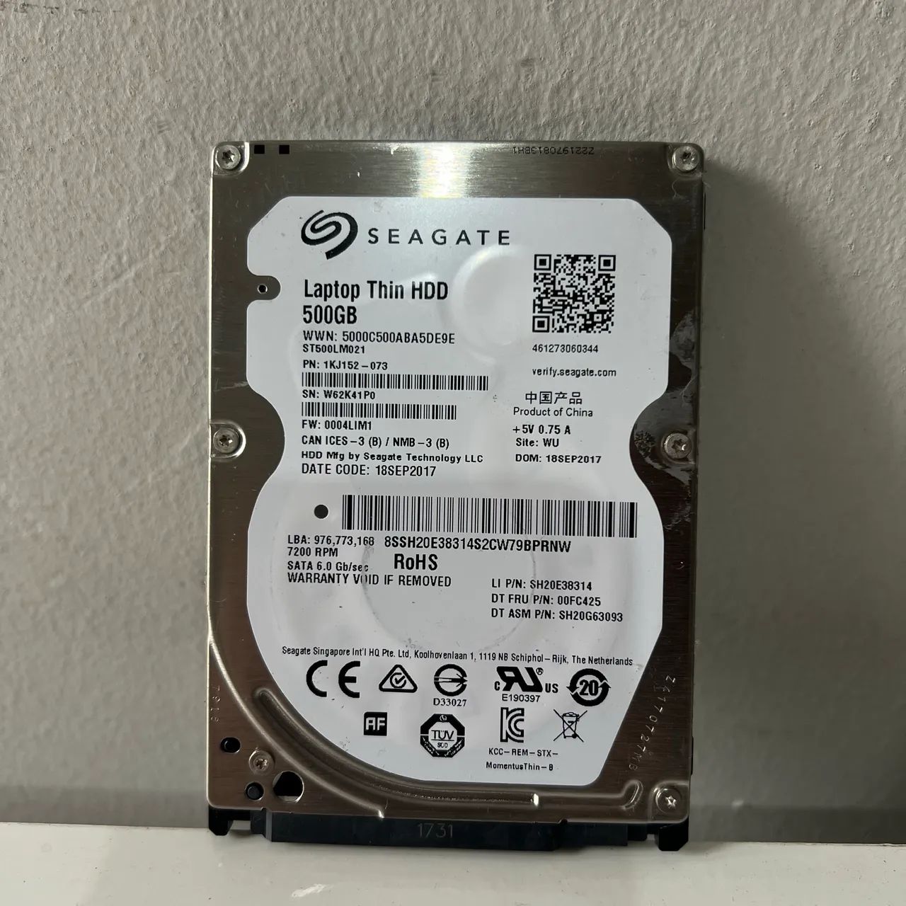 HD SEAGATE LAPTOP 500GB
