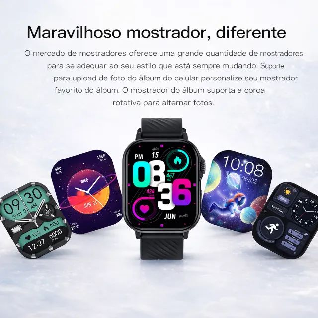 Smartwatch Bateria Longa Duração Corrida Strava Ios Android  Tela Amoled Peje Gps  - Foto 6