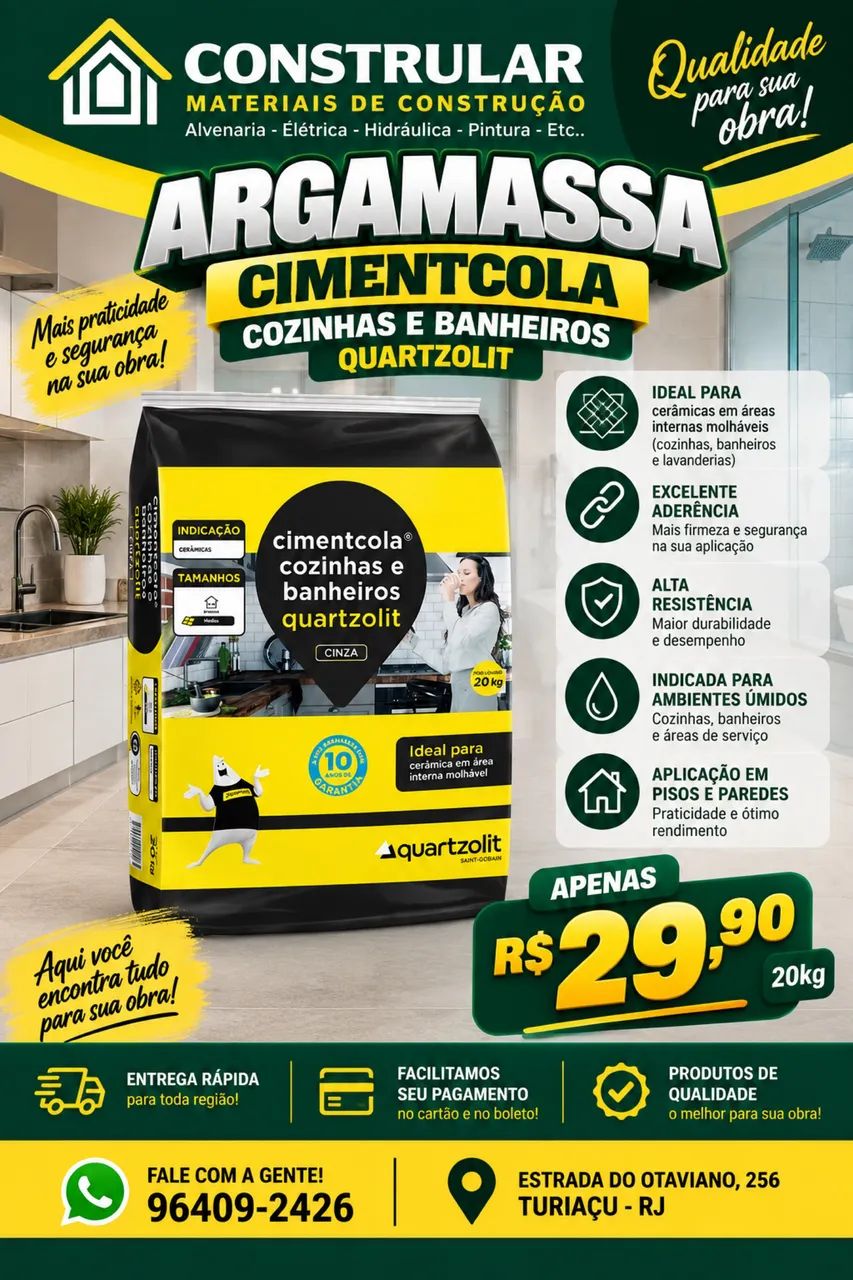 Argamassas e cimentos  - Foto 4