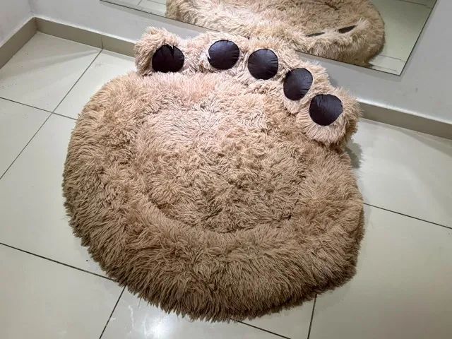 Caminha Pet Pelúcia Pata de Urso Grande Bege