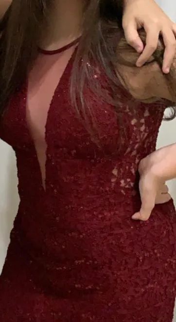 Vestido Marsala de renda tubinho - Foto 3