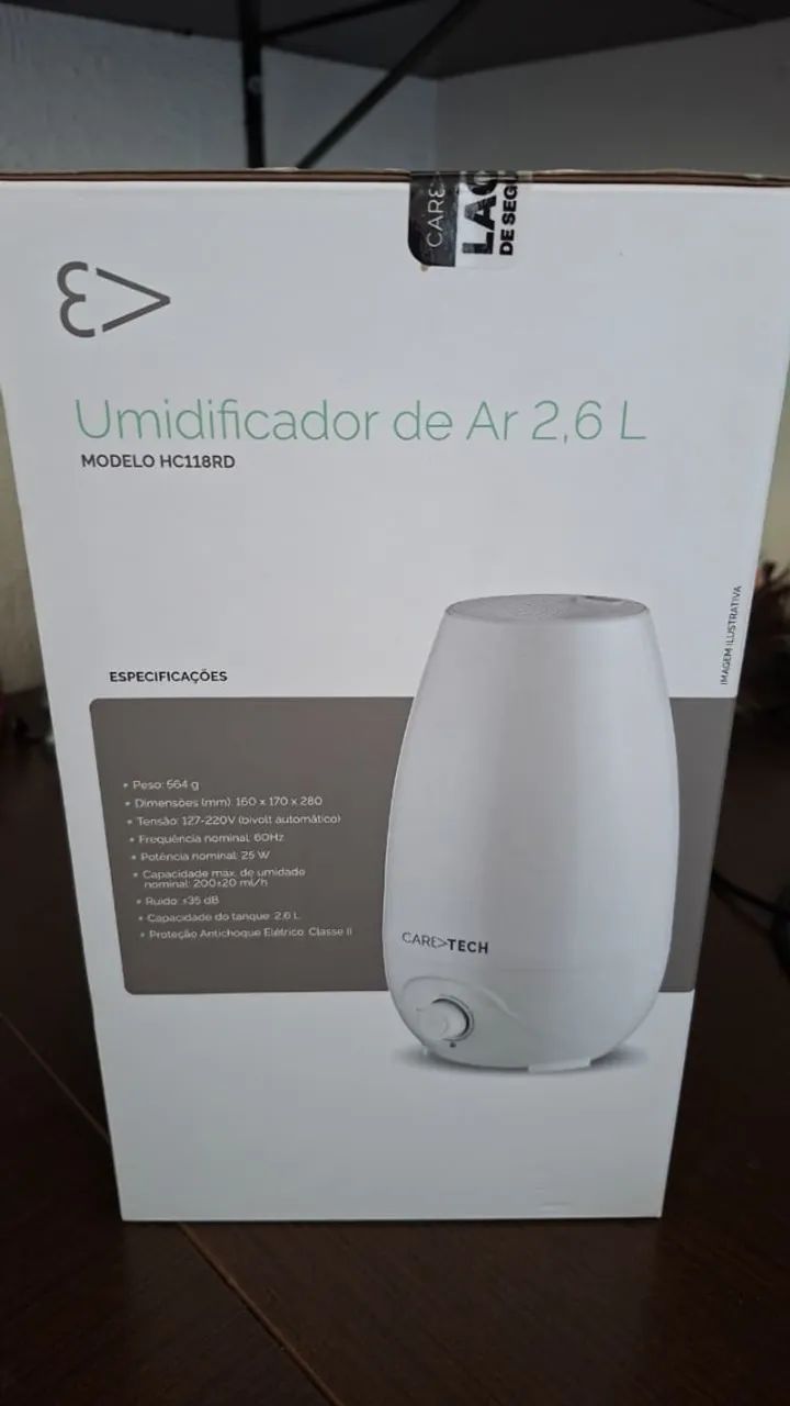 Umidificador de Ar Care Tech 2,6L - Bivolt Automático