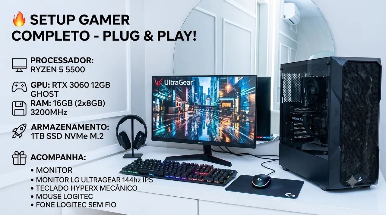 PC SETUP GAMER COMPLETO