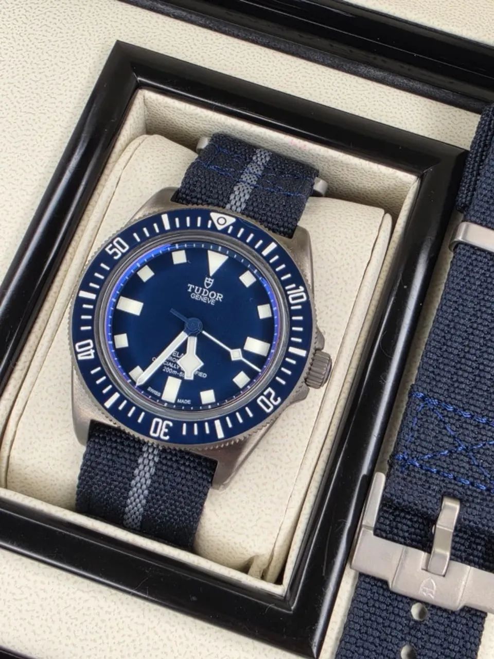 Relogio Tudor Pelagos Azul Autom. Super C. 2 pulseiras RECEBEU VOCE PAGA EM 10X S/ JUROS