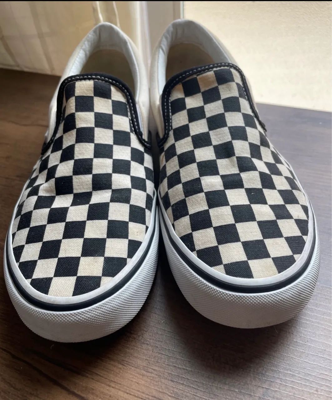 Tênis Slip-On Checkerboard Black White - Foto 3