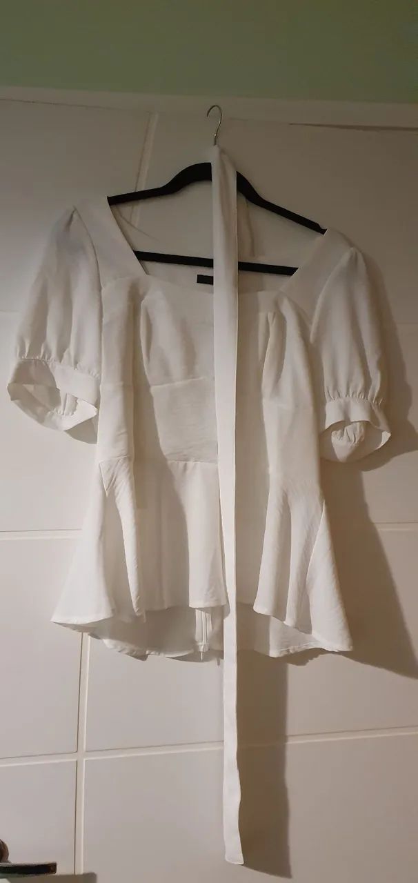 Blusa Branca Manga Curta - P. A Concept