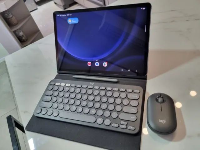 Galaxy Tab S9 FE+ (modelo Plus*) Com caixa e acessórios.