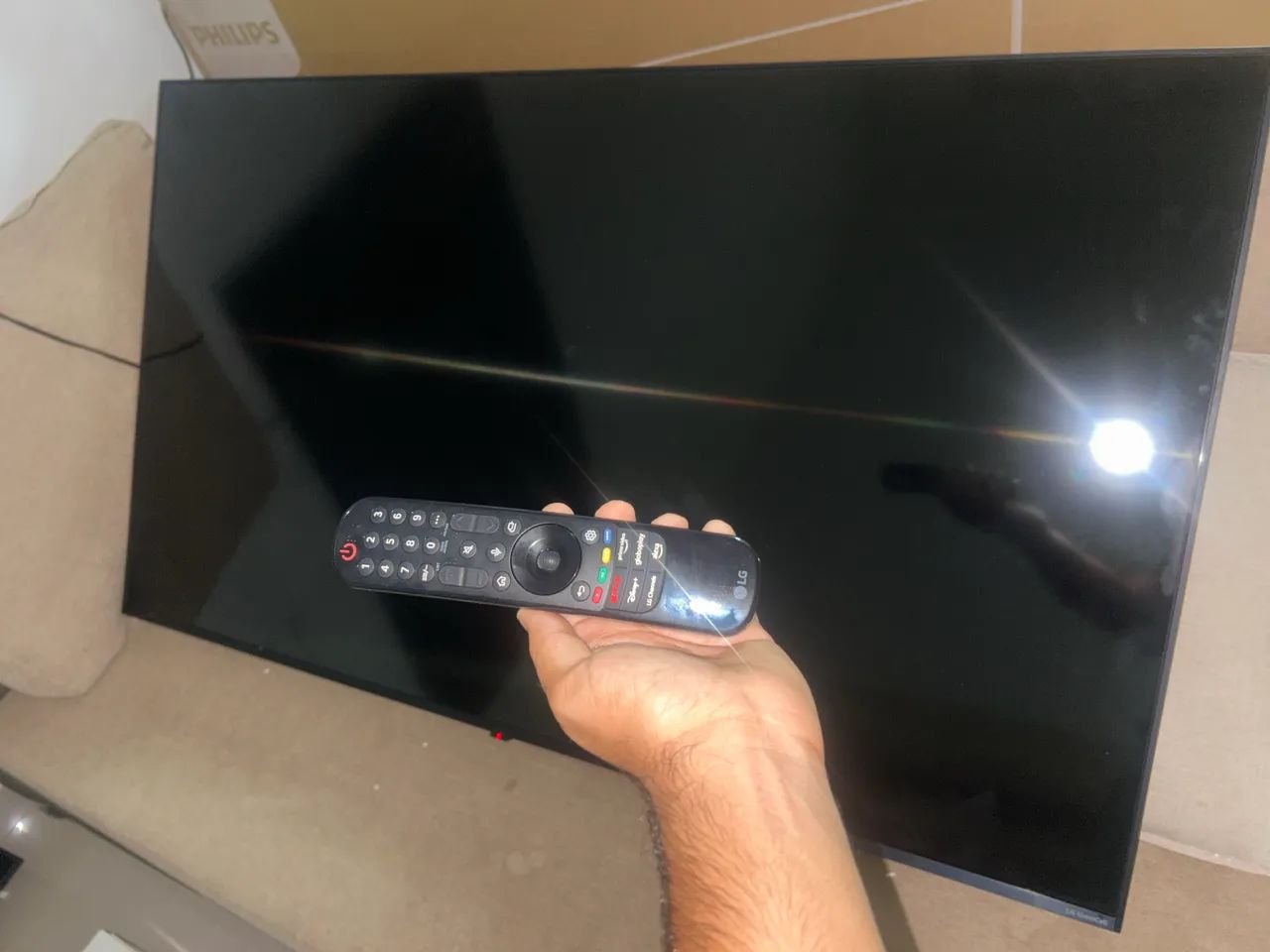 TV LG 55 polegadas SmartTV 4K com garantia! Entrega grátis! Suporte de parede novo - Foto 3