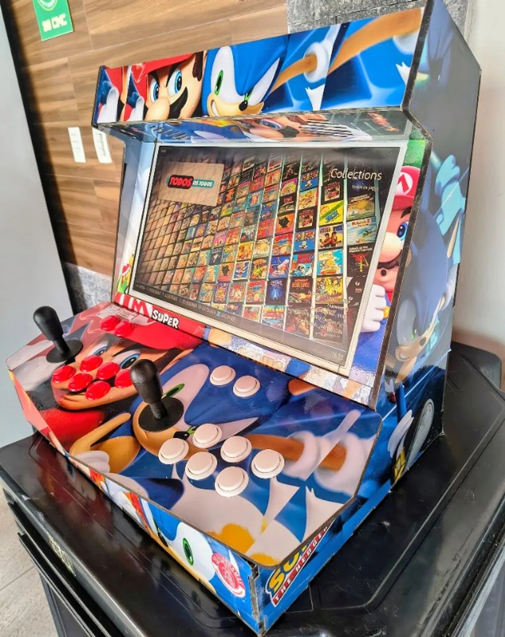 MAQUINA DE FLIPERAMA ARCADE 19 POLEGADAS COM MAIS DE 38 MIL JOGOS-TOP DEMAIS-OPORTUNIDADE - Foto 2