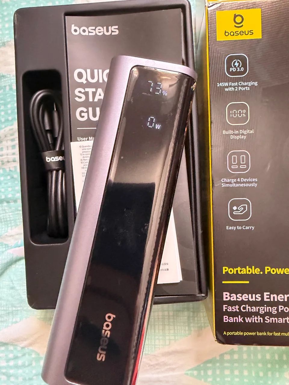Bateria Power Bank Baseus Gp12 145w - Foto 3
