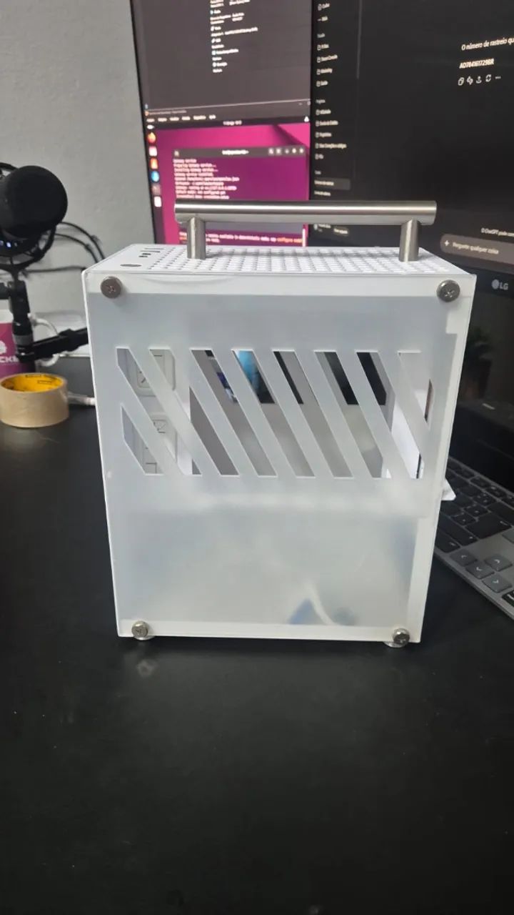 Gabinete Metalfish T40 Branco + Cabo Riser PCI-E 3.0 - Foto 3
