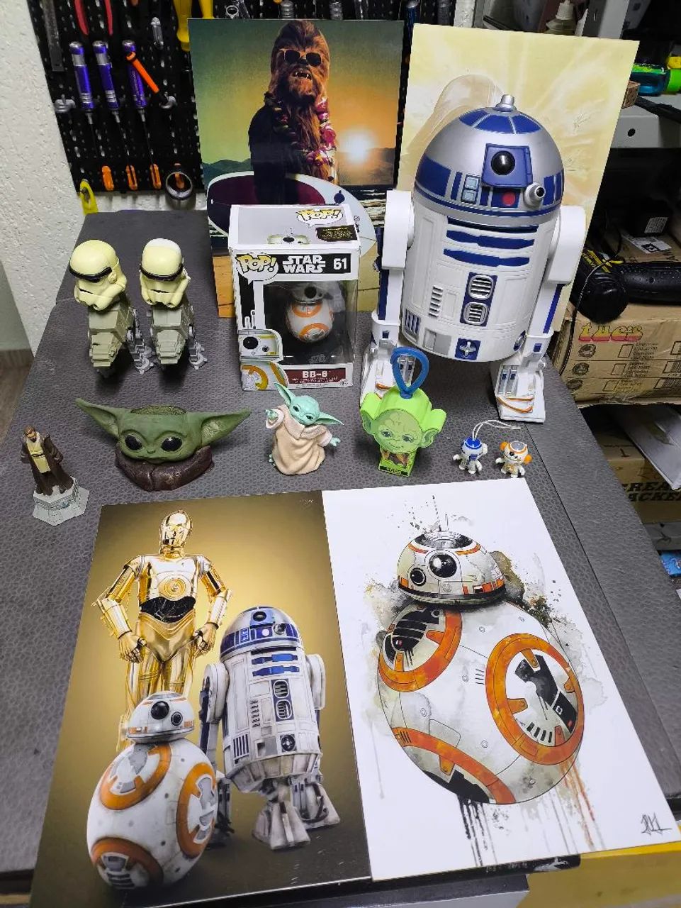 Lote Star Wars Colecionável - Bonecos, Funko Pop e Quadros Decorativos  - Foto 2