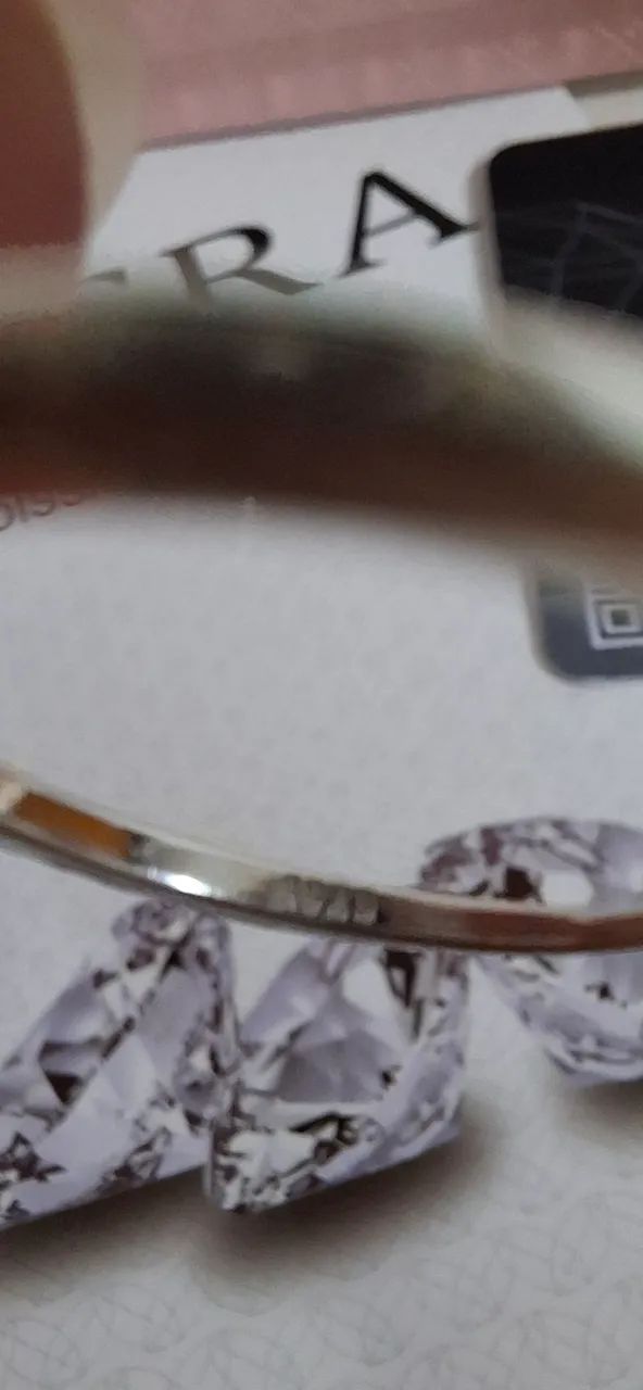 Anel moissanite e prata de lei - Foto 4