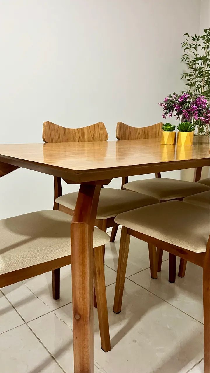Mesa de jantar com 6 cadeiras - R$ 3.000,00 - Foto 2