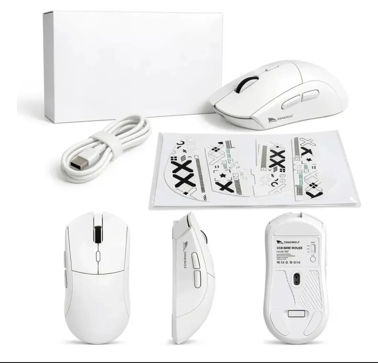 Mouse RS7 Sensor PAW3311 Tri-Mode (2.4G/BT/Cabo) SMAILWOLF Branco - Foto 2