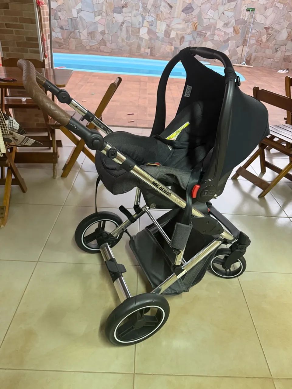 Carrinho de Bebê ABC Design Como 4 Completo - Excelente Estado - Foto 4