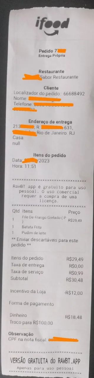 Impressora térmica 80mm Bluetooth Portátil Sem fio - Produto novo - Foto 6