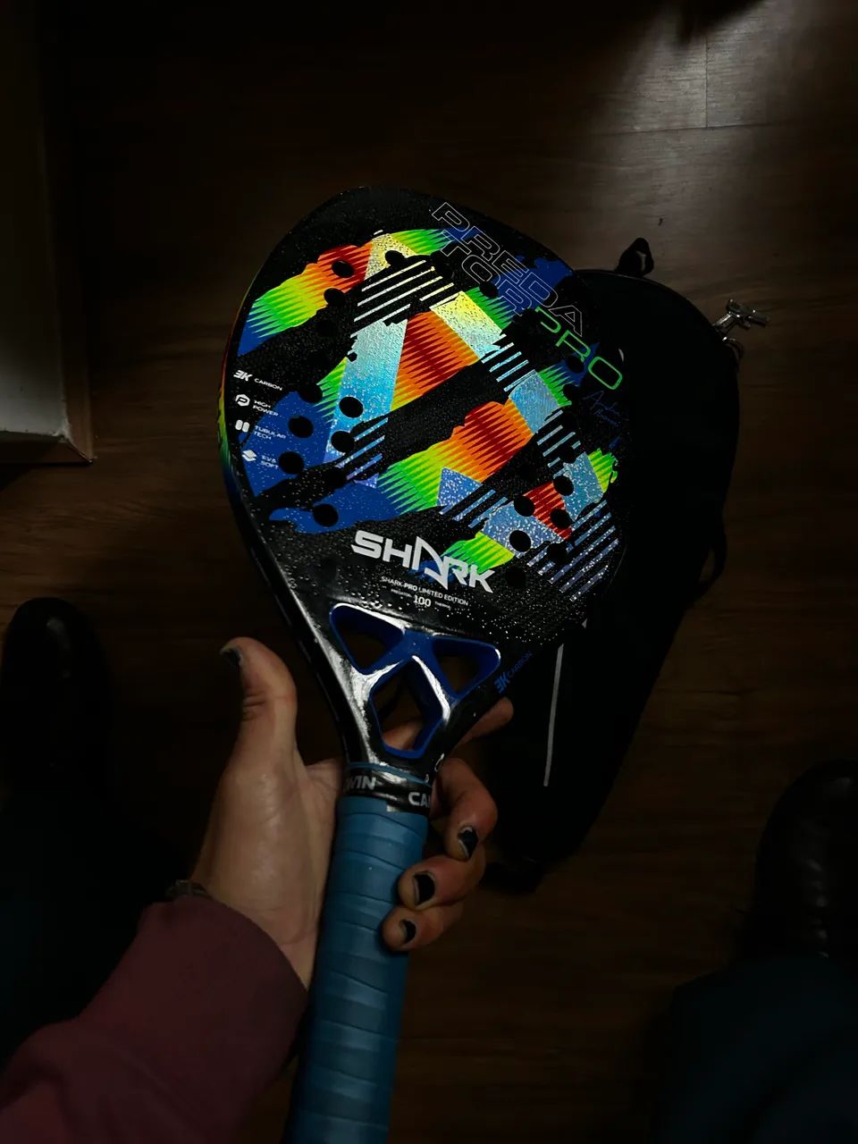Raquete beach tennis Shark Predator carbono 3k edição limitada Andre baran