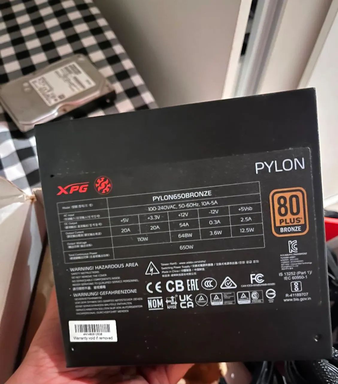 FONTE XPG PYLON 650w 80 PLUS BRONZE - Foto 3